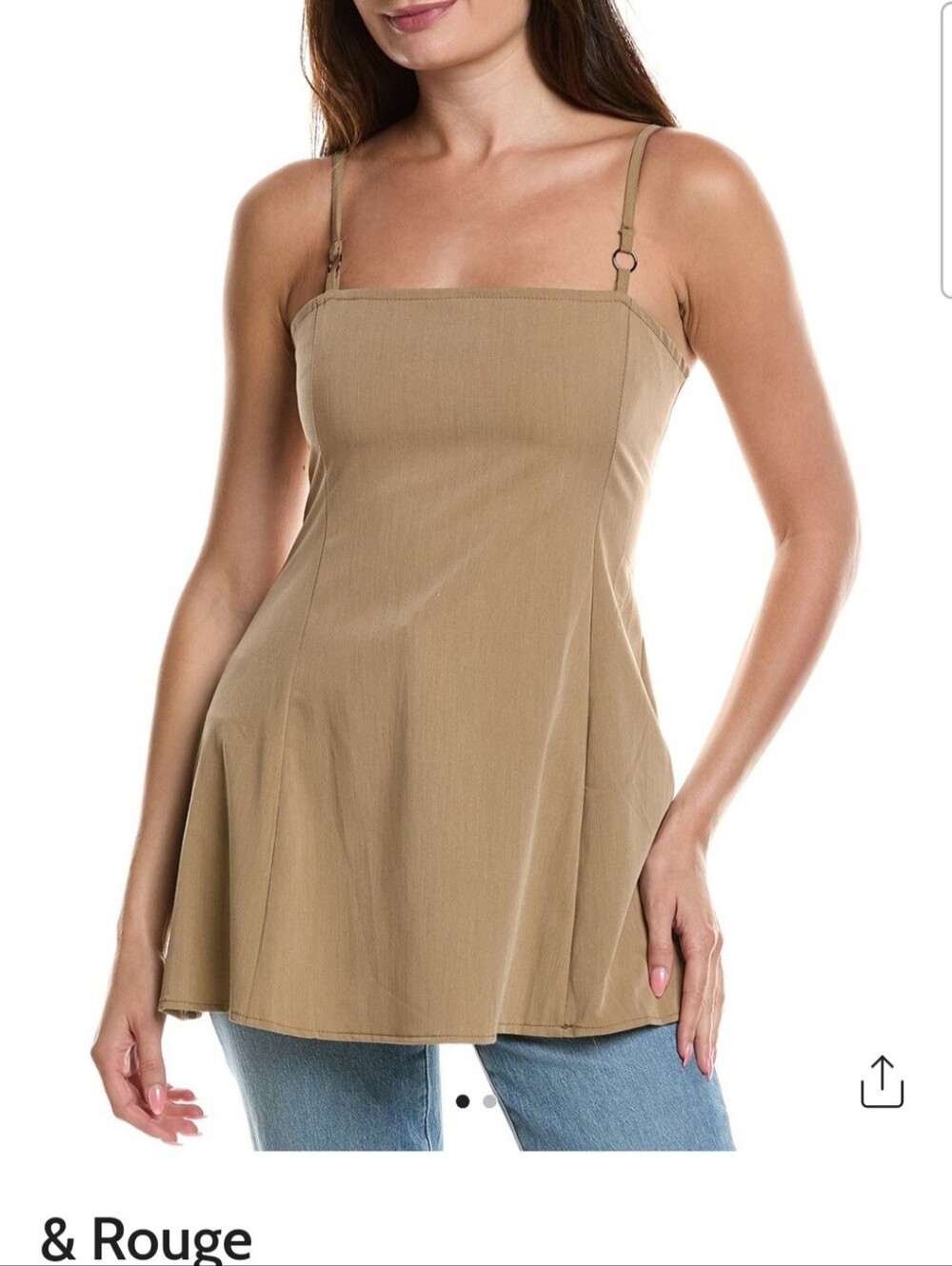 & Rouge cinced waist top